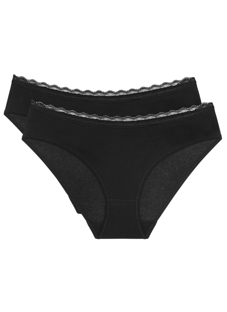 Majtki damskie Triumph Feel of Cotton Tai 2P Black