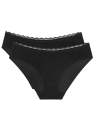 Chiloți dama TRIUMPH FEEL OF COTTON TAI 2P BLACK