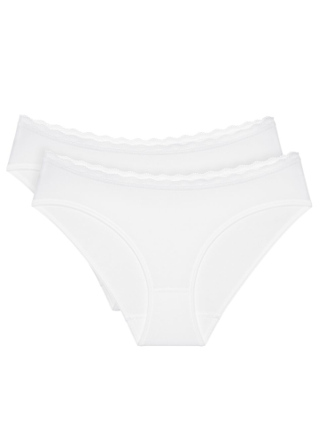 Chiloți dama TRIUMPH FEEL OF COTTON TAI 2P WHITE