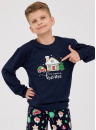 Pijama pentru copii CORNETTE 593/157 HOME albastru închis