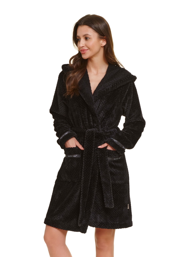 Szlafrok damski Doctor Nap SWW.5208 BLACK