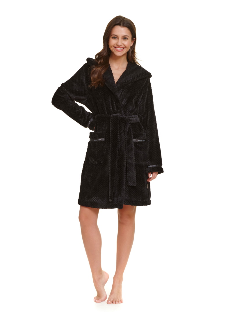 Szlafrok damski Doctor Nap SWW.5208 BLACK