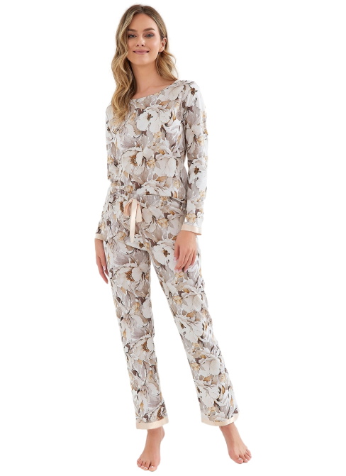 Pijama dama CANA 422 flori-taupe