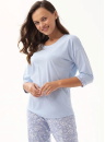 Pijama dama LUNA 343 3/4 albastru