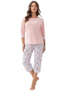 Pijama dama LUNA 343 3/4 salmon