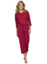 Pijama dama TARO BERRY 3355 3/4 bordeaux