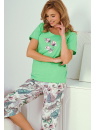 Pijama dama TARO LIA 3344 mânecă scurtă verde