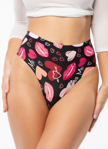 Tanga JULIMEX KISS ME STRING MAXI fekete