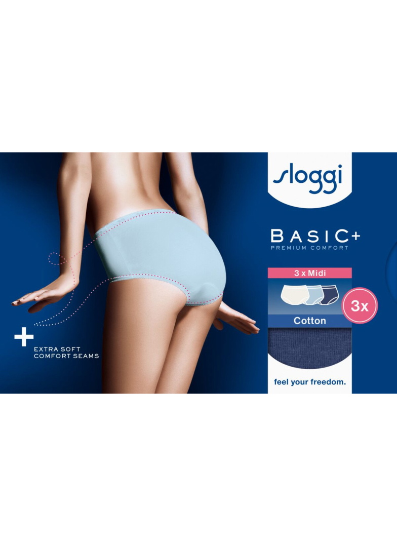 Női bugyi SLOGGI BASIC+ MIDI C3P MULTIPLE COLOURS 20