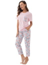 Pijama dama LUNA 340 roz-albastru