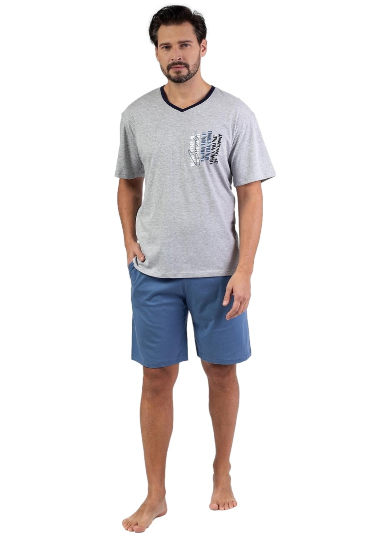 Pijama bărbați REGINA 477 melange deschis
