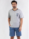 Pijama bărbați REGINA 477 melange deschis