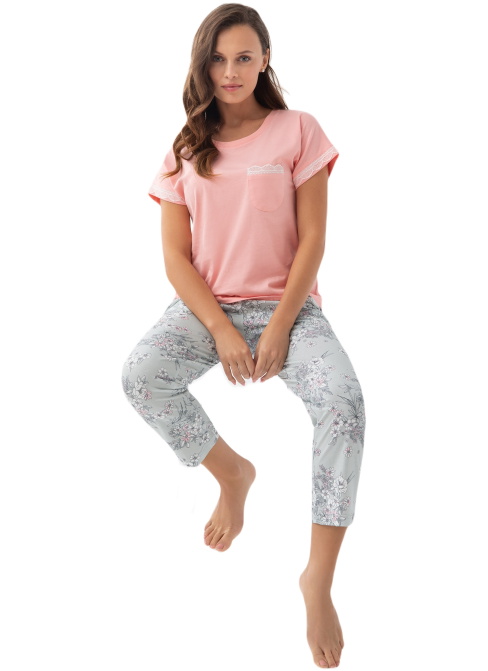 Pijama dama LUNA 342 coral