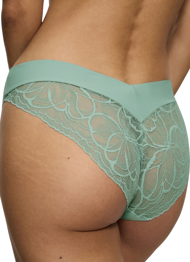 Chiloți dama TRIUMPH BODY MAKE-UP ILLUSION LACE HIGHLEG TAI MISTY TURQUOISE