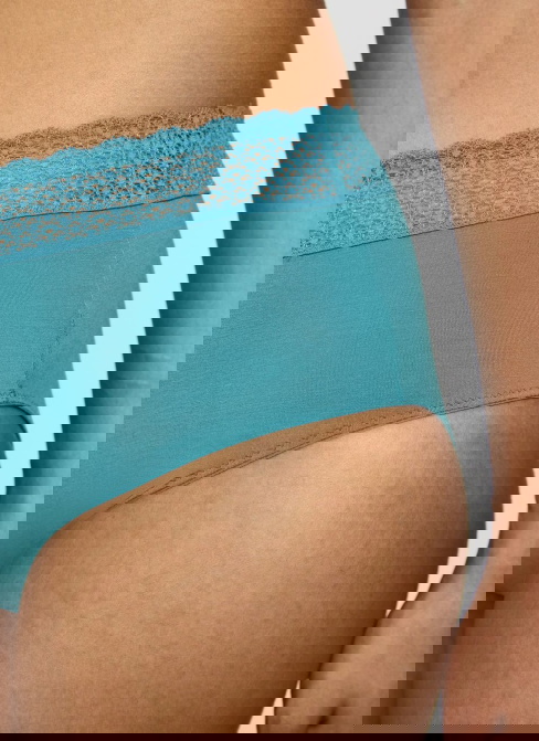 Női bugyi TRIUMPH FEEL OF MODAL MIDI QUIT TURQUOISE