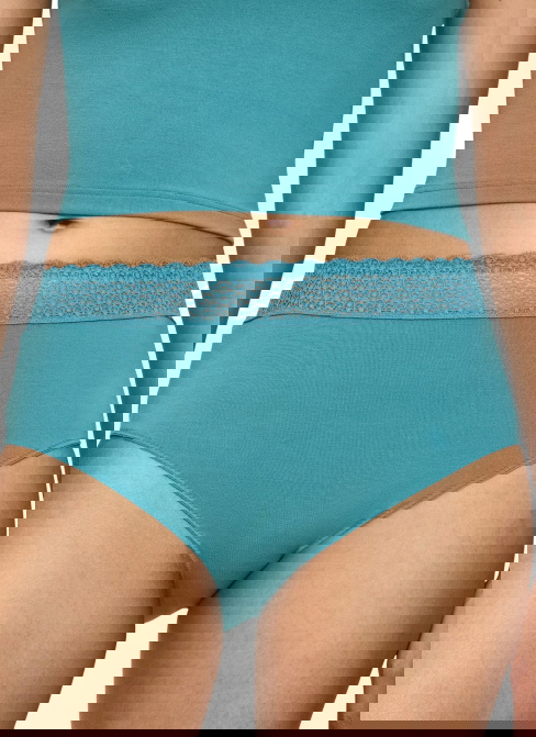 Női bugyi TRIUMPH FEEL OF MODAL MIDI QUIT TURQUOISE