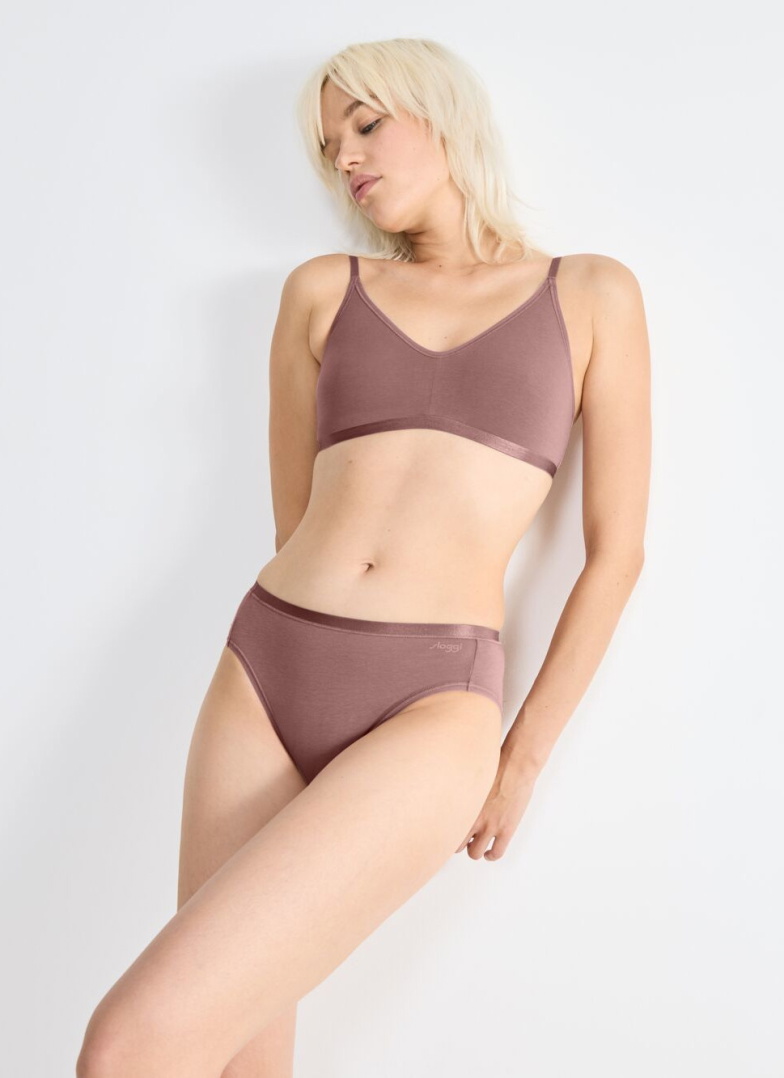 Majtki damskie sloggi GO Daily Cotton Tai 3P Cacao