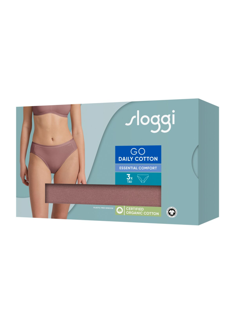 Majtki damskie sloggi GO Daily Cotton Tai 3P Cacao