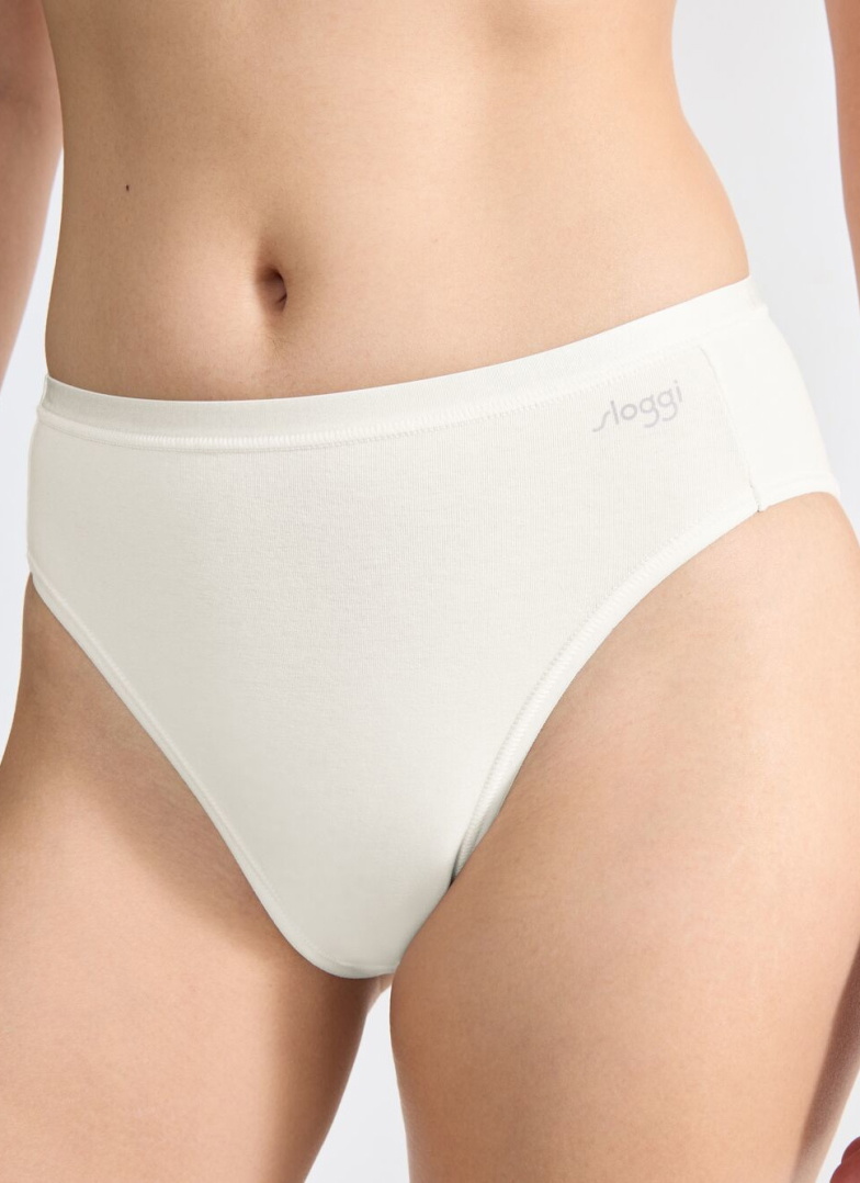 Majtki damskie sloggi GO Daily Cotton Tai 3P Silk White