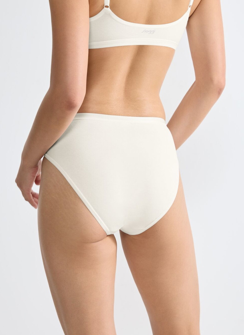 Majtki damskie sloggi GO Daily Cotton Tai 3P Silk White