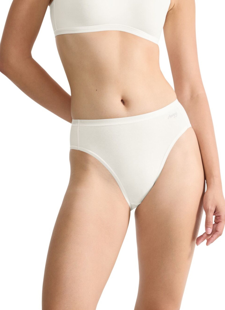 Majtki damskie sloggi GO Daily Cotton Tai 3P Silk White