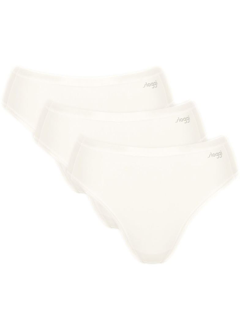 Majtki damskie sloggi GO Daily Cotton Tai 3P Silk White