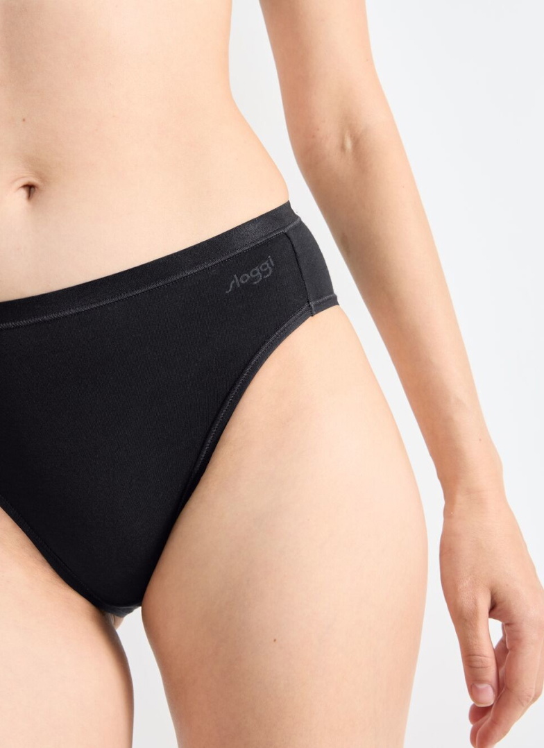Majtki damskie sloggi GO Daily Cotton Tai 3P Black