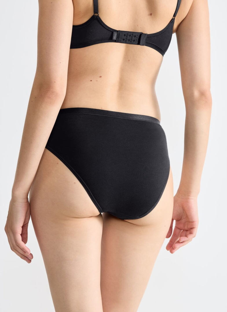 Majtki damskie sloggi GO Daily Cotton Tai 3P Black