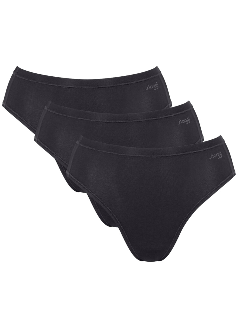 Majtki damskie sloggi GO Daily Cotton Tai 3P Black