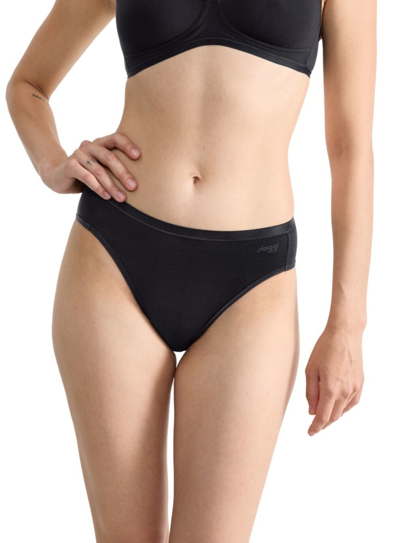 Majtki damskie sloggi GO Daily Cotton Tai 3P Black