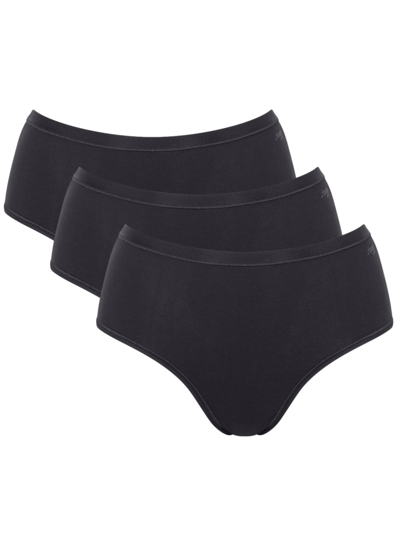 Női bugyi SLOGGI GO DAILY COTTON MIDI 3P BLACK