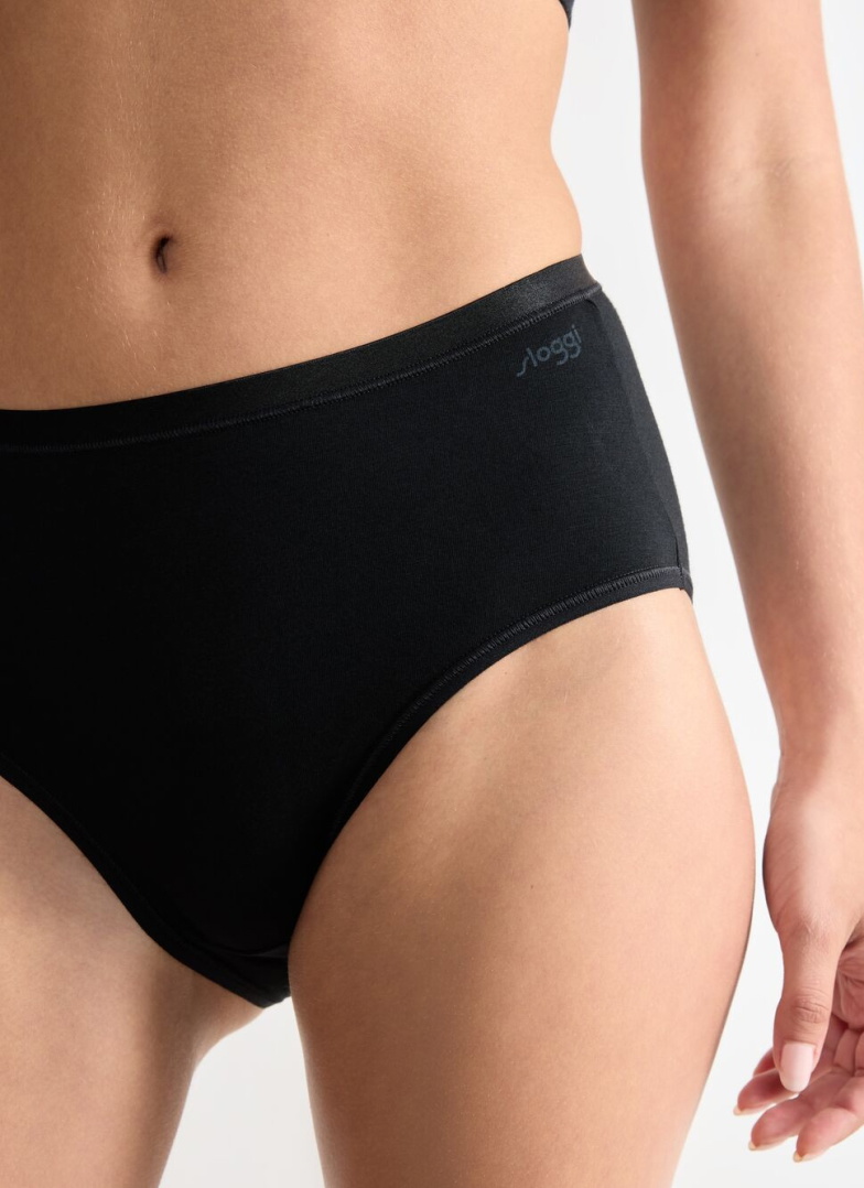 Dámské kalhotky SLOGGI GO DAILY COTTON MIDI 3P BLACK