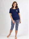 Pijama dama REGINA 691 albastru închis
