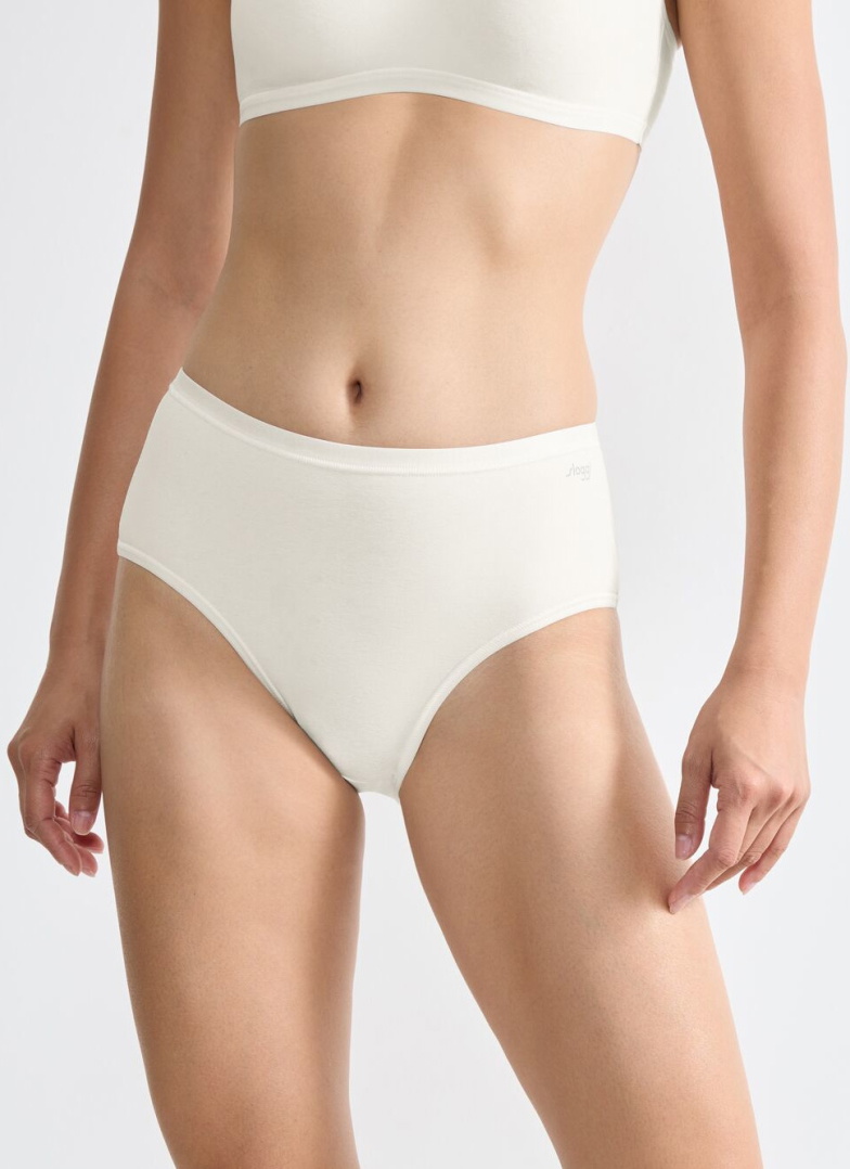 Majtki damskie sloggi GO Daily Cotton Midi 3P Silk White