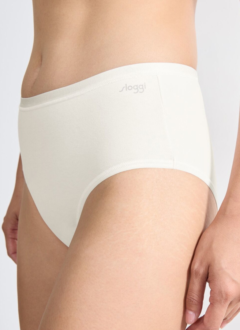 Majtki damskie sloggi GO Daily Cotton Midi 3P Silk White