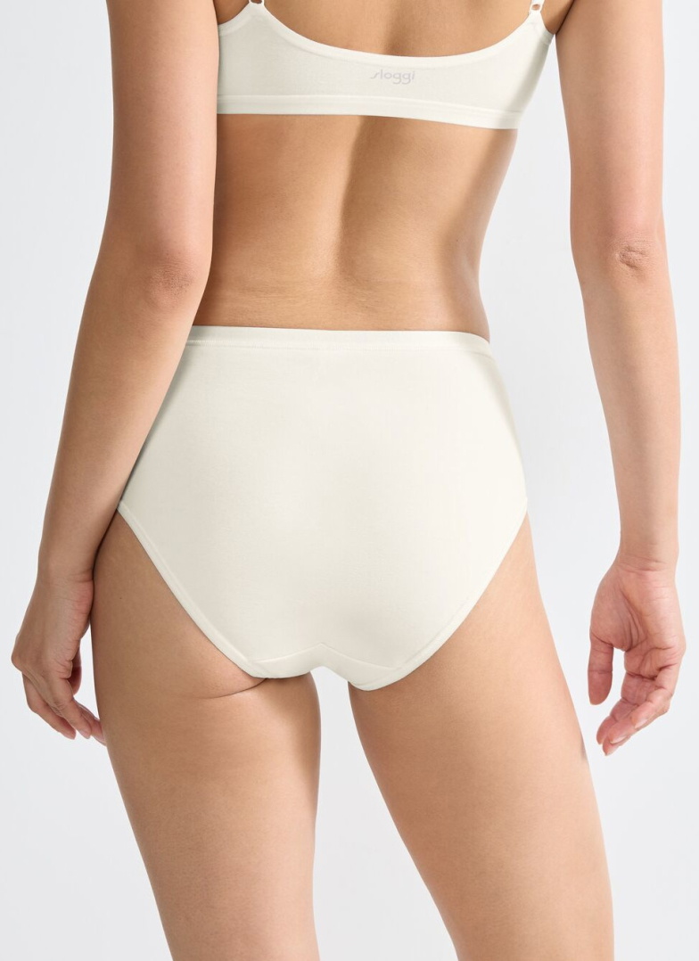 Majtki damskie sloggi GO Daily Cotton Midi 3P Silk White