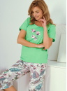 Pijama dama TARO LIA 3344 mânecă scurtă verde