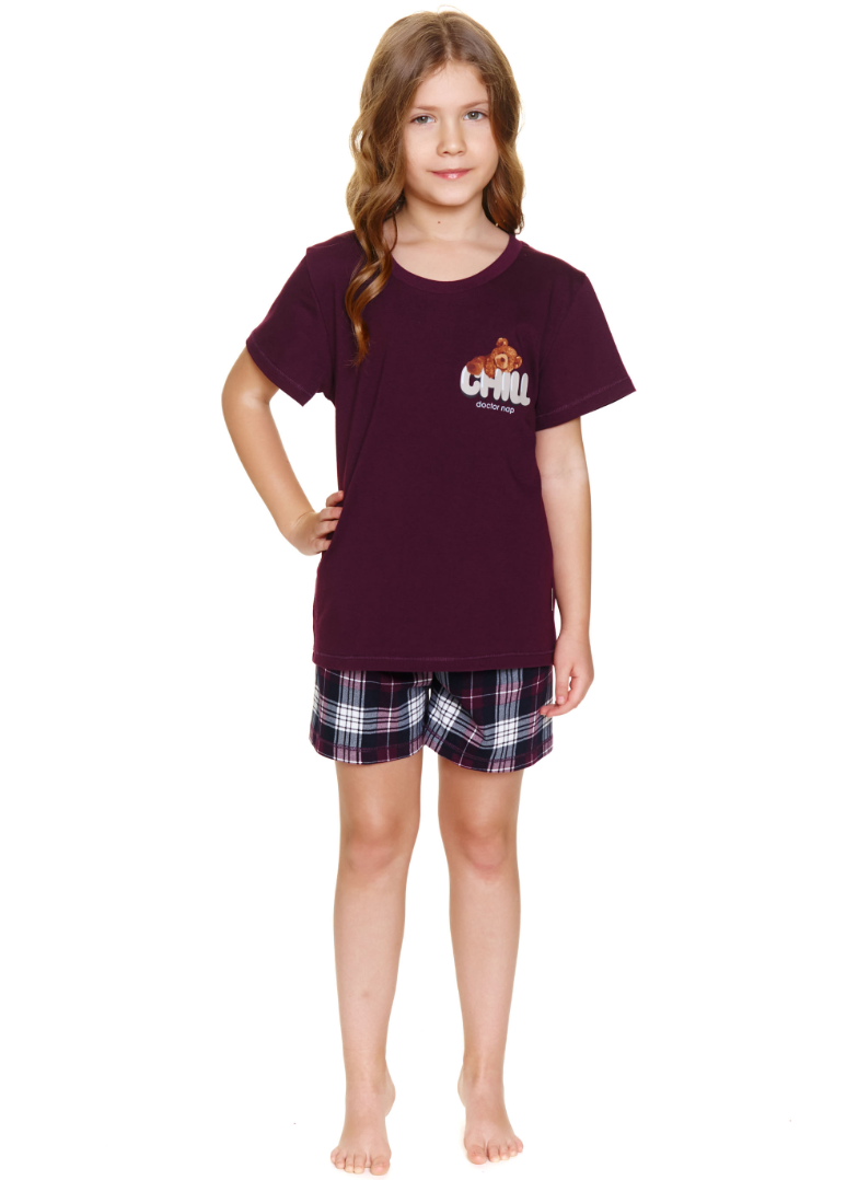 Pijama pentru copii DOCTOR NAP PDU.7202 burgundy