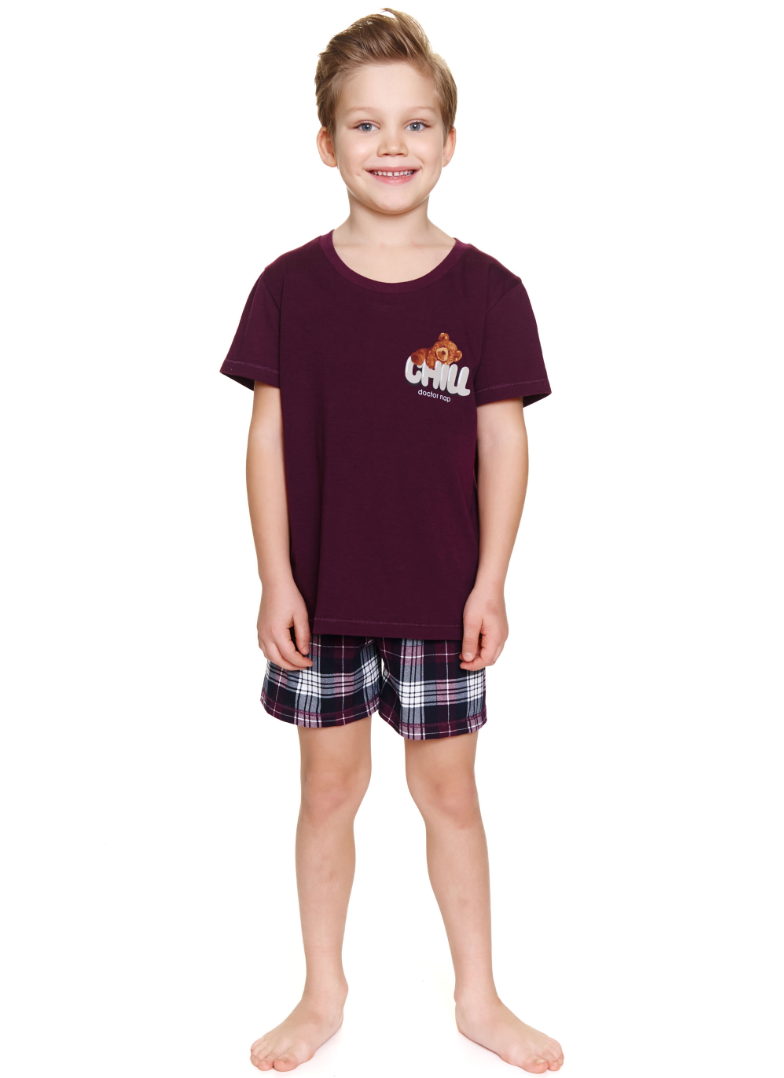 Pijama pentru copii DOCTOR NAP PDU.7202 burgundy