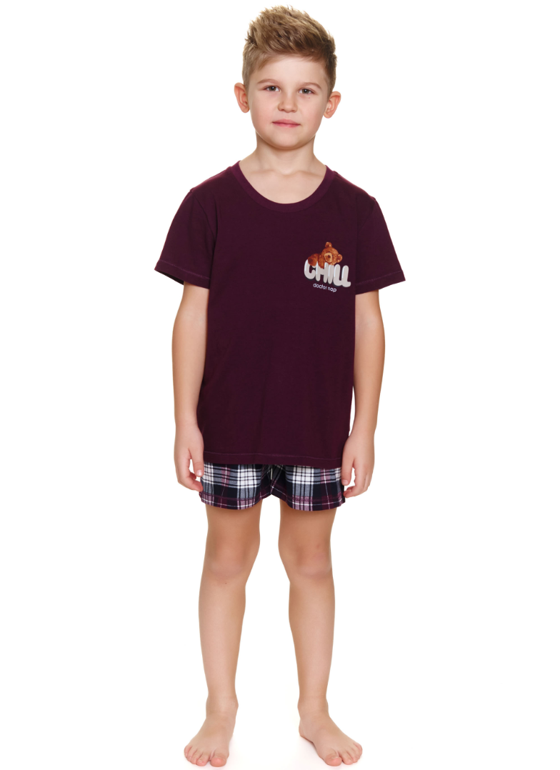 Pijama pentru copii DOCTOR NAP PDU.7202 burgundy