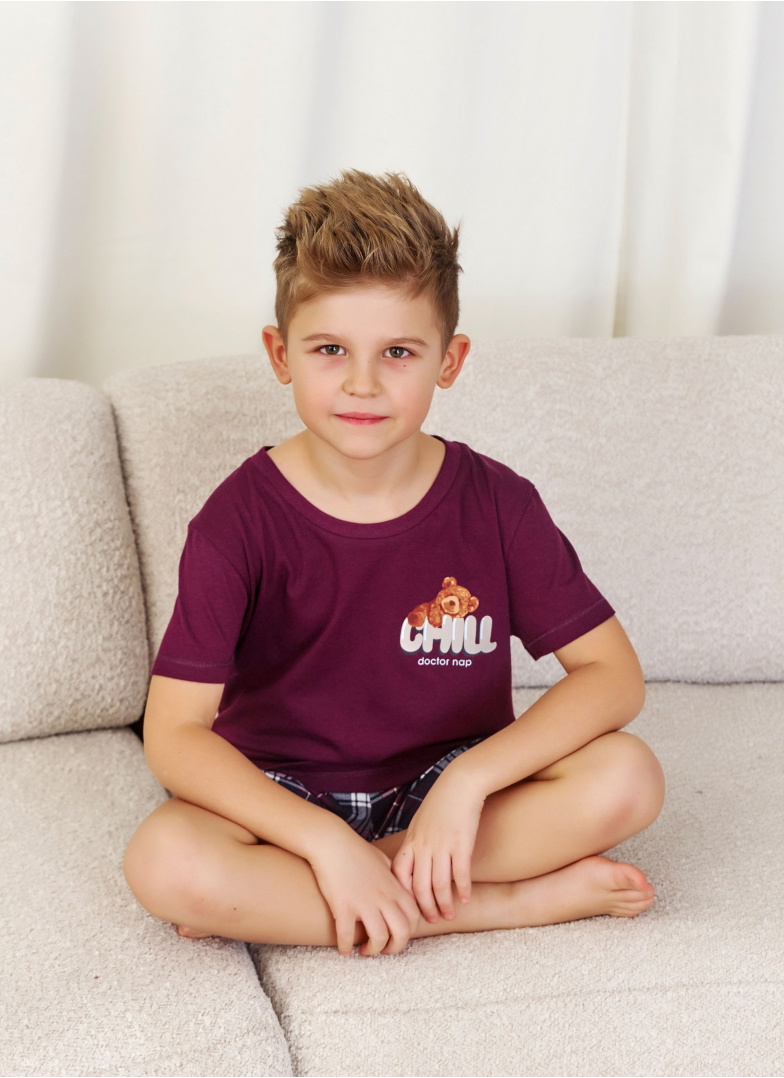 Pijama pentru copii DOCTOR NAP PDU.7202 burgundy