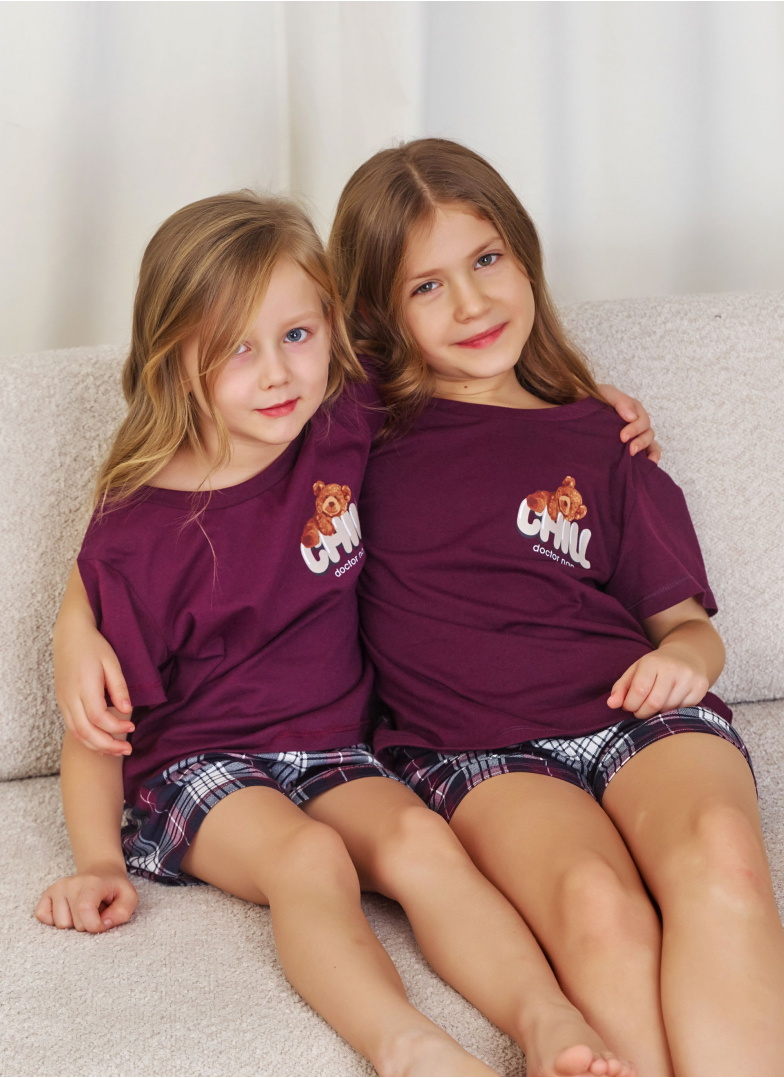 Pijama pentru copii DOCTOR NAP PDU.7202 burgundy