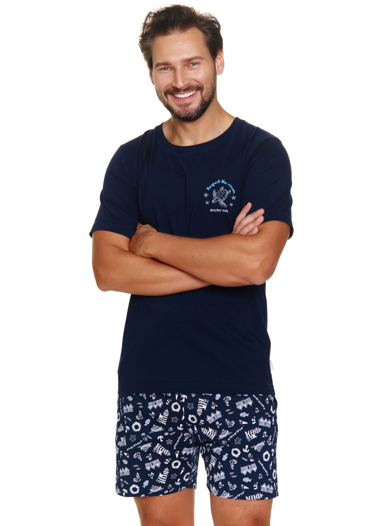 Pánské pyžamo DOCTOR NAP PMB.7210 NAVY BLUE