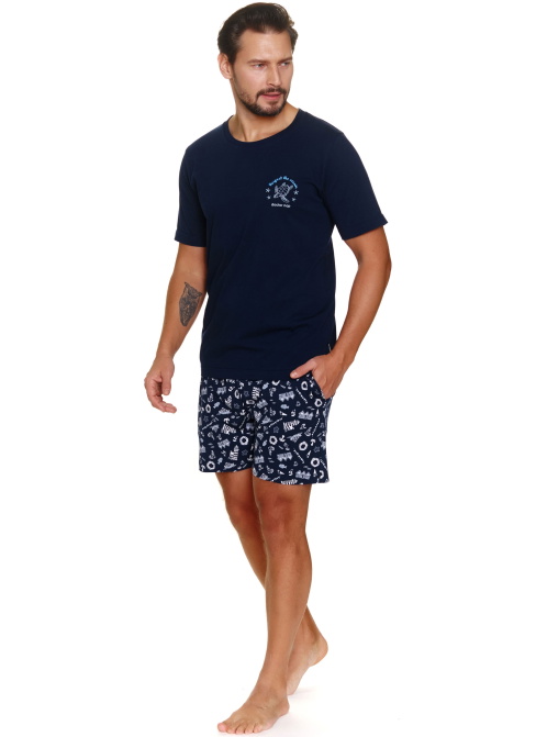 Pánské pyžamo DOCTOR NAP PMB.7210 NAVY BLUE