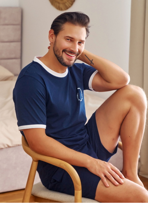 Pijama bărbați DOCTOR NAP PMB.7218 NAVY BLUE