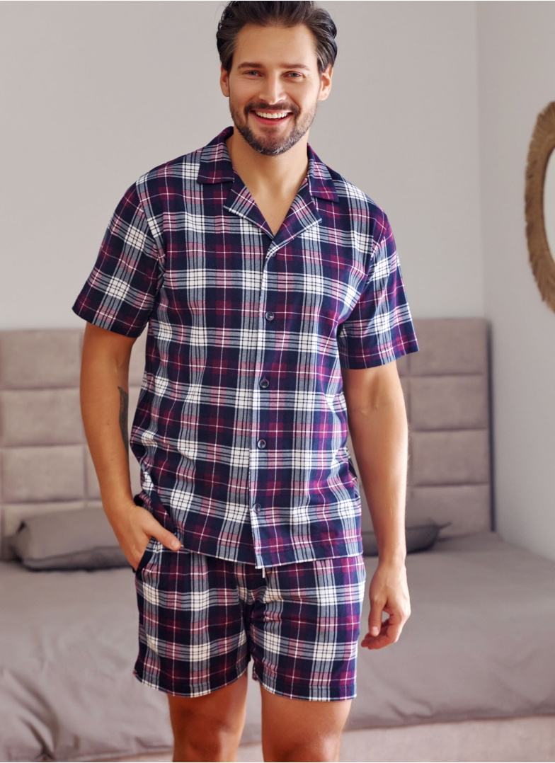 Pánské pyžamo DOCTOR NAP PMB.7234 vínová