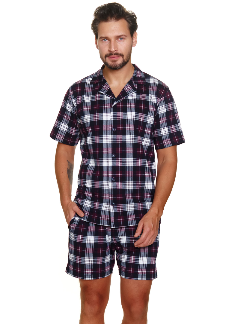 Pánské pyžamo DOCTOR NAP PMB.7234 vínová