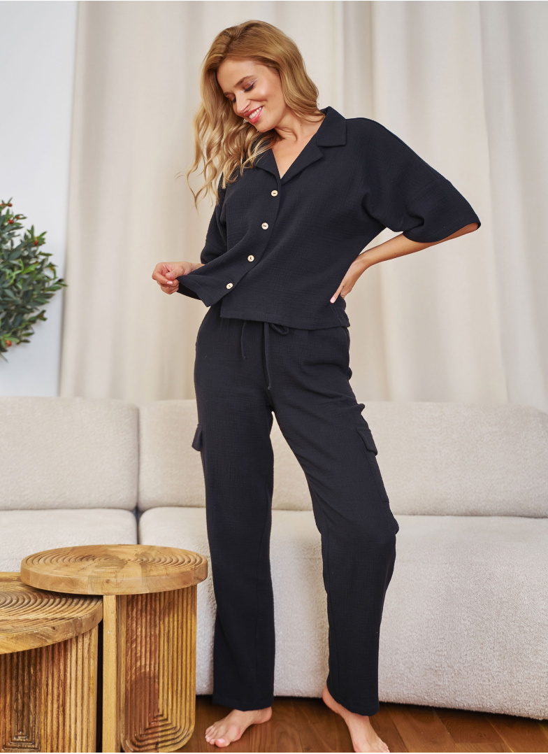 Piżama damska Doctor Nap PM.7236 BLACK
