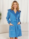 Szlafrok damski Doctor Nap SWW.7225 BLUE FROTTE