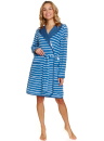 Szlafrok damski Doctor Nap SWW.7225 BLUE FROTTE